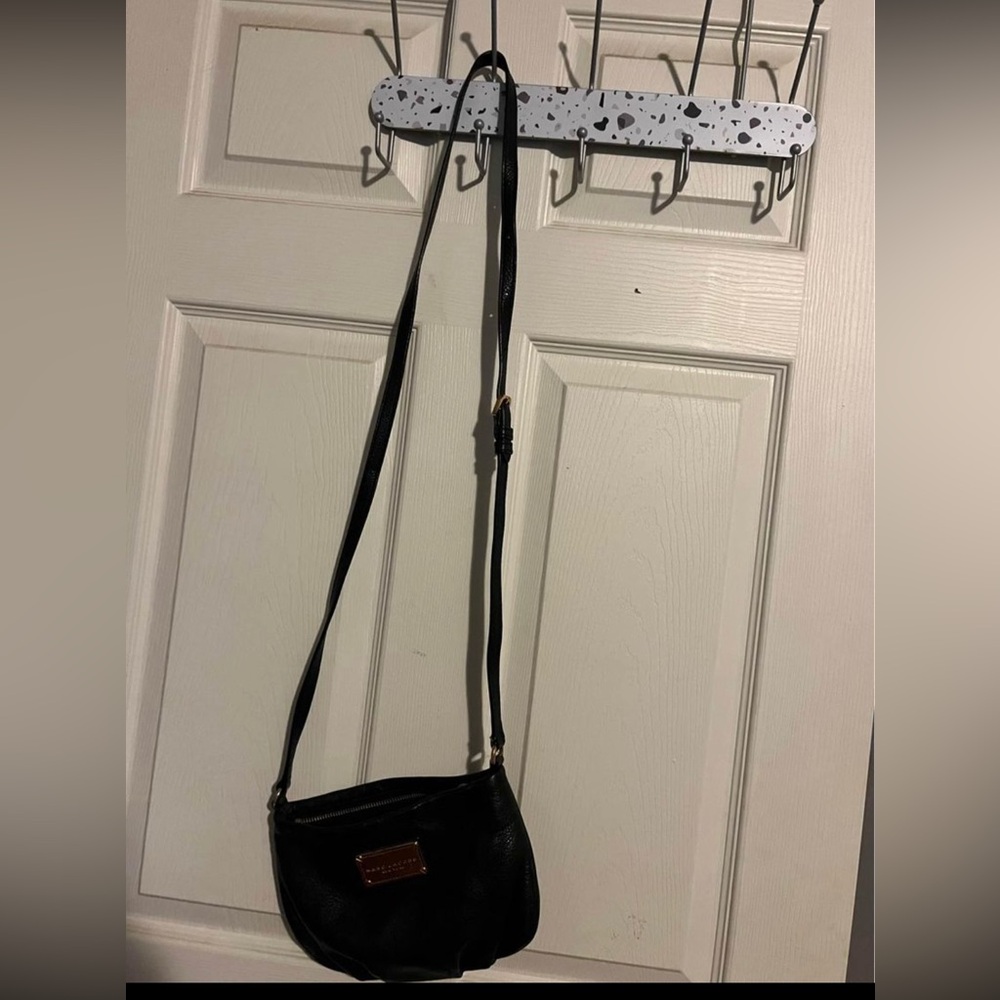 Marc Jacobs small black leather crossbody and wallet